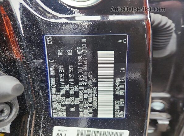 5TDABRCH8PS567486 2023 TOYOTA HIGHLANDER HYBRID Black Widok naklejki z numerem VIN