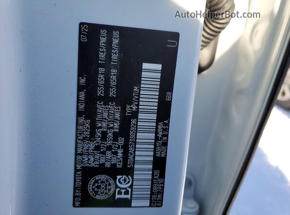 5TDACAB57SS059296 2025 TOYOTA GRAND White Սալոնի 360 աստիճան տեսք