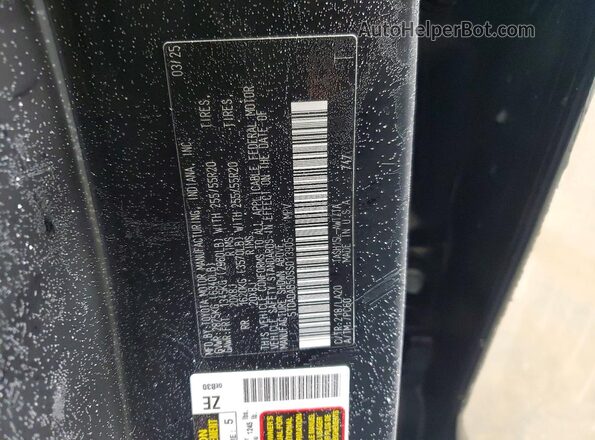 5TDADAB50SS013905 2025 TOYOTA HIGHLANDER HYBRID Черный Вид наклейки с VIN-кодом
