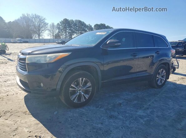 5TDBKRFH8GS242062 2016 TOYOTA HIGHLANDER Черный Передняя левая четверть