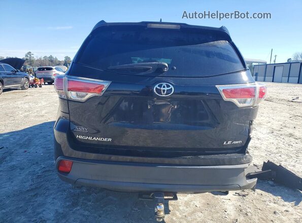 5TDBKRFH8GS242062 2016 TOYOTA HIGHLANDER Черный Вид сзади