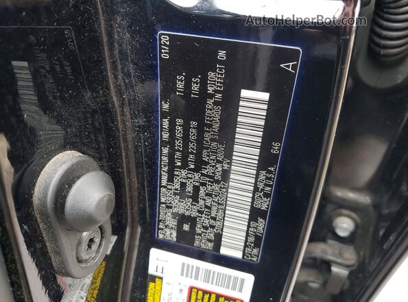 5TDBZRBH1LS502412 2020 TOYOTA HIGHLANDER Черный Вид наклейки с VIN-кодом
