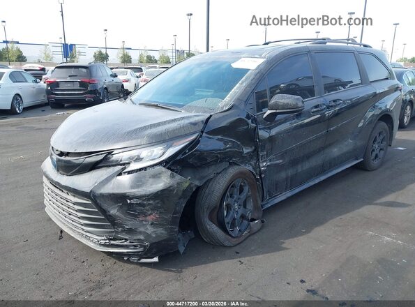 5TDCSKFC4SS175100 2025 TOYOTA SIENNA Black Widok z przodu