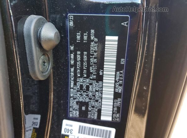 5TDCSKFC8PS101699 2023 TOYOTA SIENNA Black Vista de la etiqueta del VIN