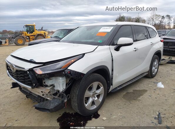 5TDCZRAH0MS533612 2021 TOYOTA HIGHLANDER Белый Передняя левая четверть