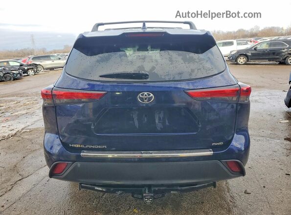 5TDCZRBH3MS095084 2021 TOYOTA HIGHLANDER Blue უკანა ხედი