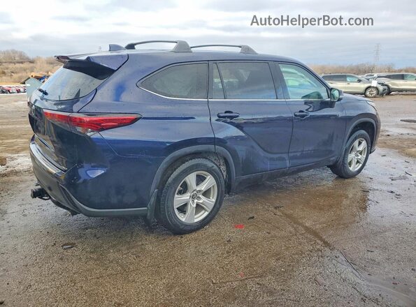 5TDCZRBH3MS095084 2021 TOYOTA HIGHLANDER Blue უკანა მარჯვენა