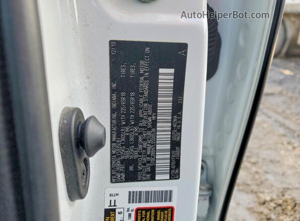 5TDCZRBH7LS500538 2020 TOYOTA HIGHLANDER Белый Вид наклейки с VIN-кодом