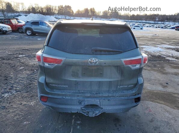 5TDDKRFHXGS344875 2016 TOYOTA HIGHLANDER Зеленый Вид сзади