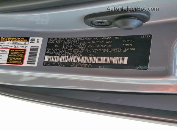 5TDDRKEC2SS237434 2025 TOYOTA SIENNA Silver Widok komory silnika