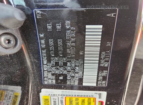5TDDRKEC6SS231877 2025 TOYOTA SIENNA Черный Вид наклейки с VIN-кодом