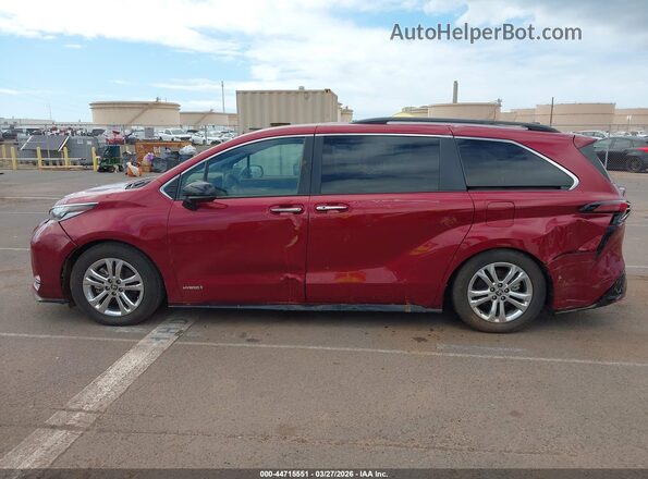 5TDDSKFC6MS034651 2021 TOYOTA SIENNA Red Widok wnętrza z tyłu