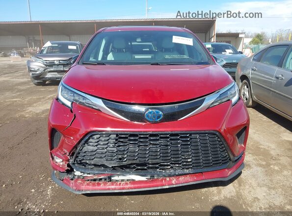 5TDDSKFC7MS020354 2021 TOYOTA SIENNA Maroon ხელსაწყოთა პანელის ხედი