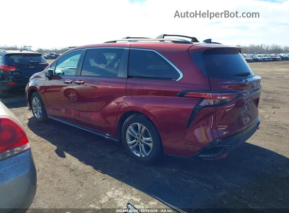 5TDDSKFC7MS020354 2021 TOYOTA SIENNA Maroon უკანა მარცხენა