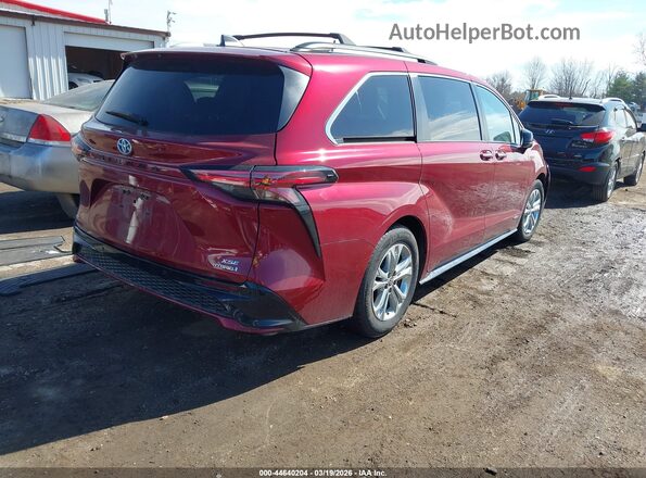 5TDDSKFC7MS020354 2021 TOYOTA SIENNA Maroon უკანა მარჯვენა