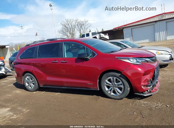 5TDDSKFC7MS020354 2021 TOYOTA SIENNA Maroon უკანა სალონის ხედი