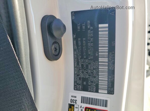 5TDDSKFC7SS158960 2025 TOYOTA SIENNA Белый Вид наклейки с VIN-кодом