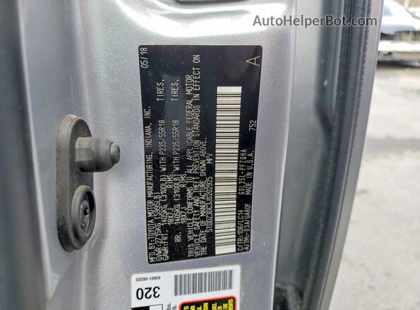 5TDDZ3DC3JS202925 2018 TOYOTA SIENNA Silver სალონის 360-გრადუსიანი ხედი