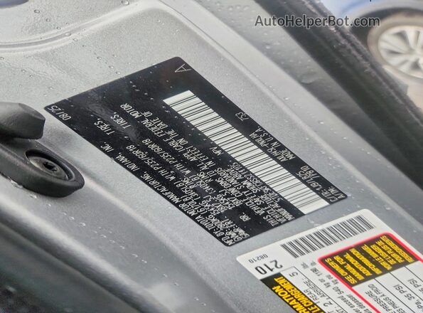 5TDESKFC8SS211105 2025 TOYOTA SIENNA Silver Widok naklejki z numerem VIN