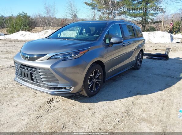 5TDESKFC8TS234305 2026 TOYOTA SIENNA Серый Передняя левая четверть