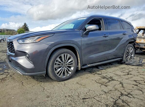 5TDFZRBH1LS051497 2020 TOYOTA HIGHLANDER Серый Передняя левая четверть
