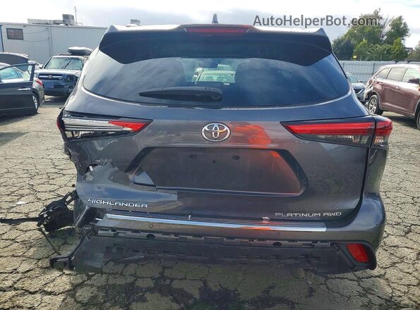 5TDFZRBH1LS051497 2020 TOYOTA HIGHLANDER Серый Вид сзади