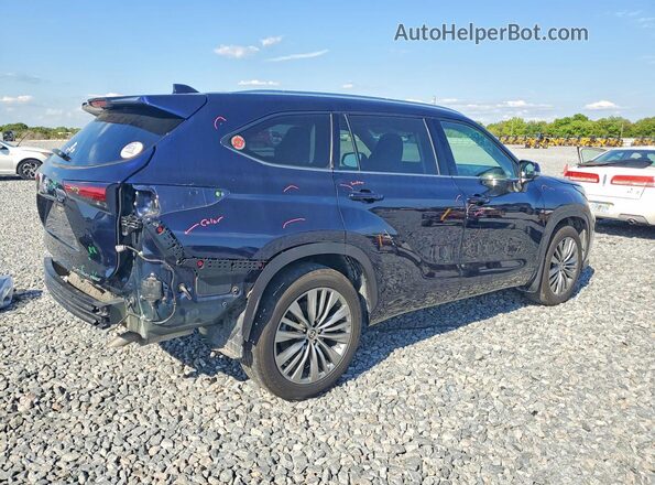 5TDFZRBH4LS036542 2020 TOYOTA HIGHLANDER Blue Trasero derecho