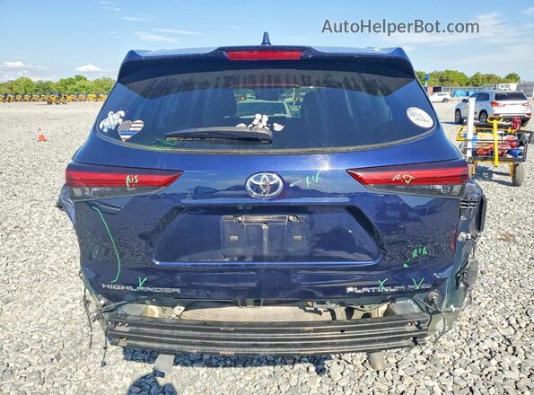 5TDFZRBH4LS036542 2020 TOYOTA HIGHLANDER Blue Vista trasera