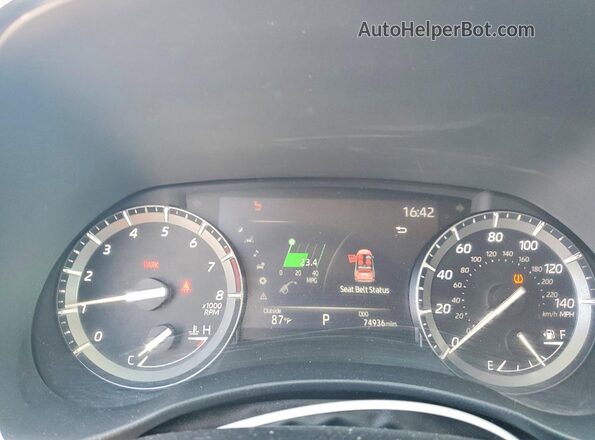 5TDFZRBH4LS036542 2020 TOYOTA HIGHLANDER Blue Vista del cuadro de instrumentos