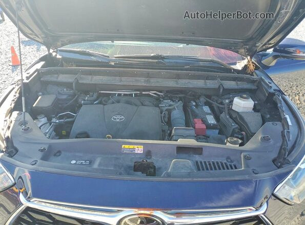 5TDFZRBH4LS036542 2020 TOYOTA HIGHLANDER Blue Vista interior trasera
