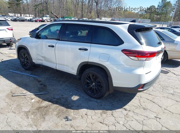 5TDJZRFH2KS975336 2019 TOYOTA HIGHLANDER White უკანა მარცხენა