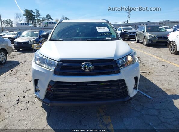 5TDJZRFH2KS975336 2019 TOYOTA HIGHLANDER White წინა პანელის ხედი