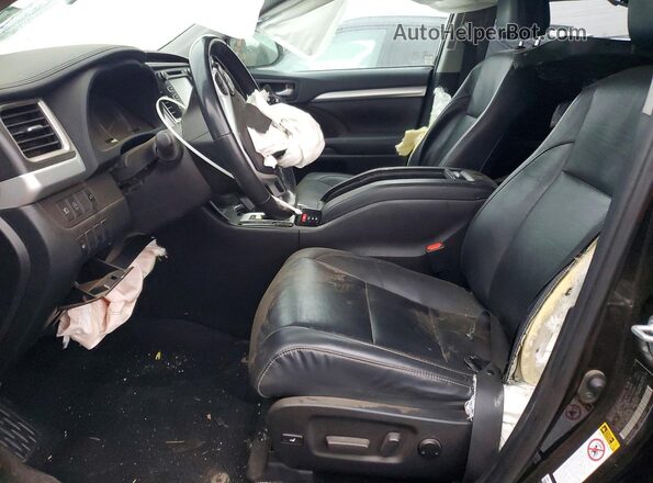 5TDJZRFH4KS618255 2019 TOYOTA HIGHLANDER Black Widok wnętrza z przodu