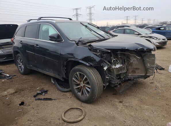 5TDJZRFH4KS618255 2019 TOYOTA HIGHLANDER Black Przód prawy