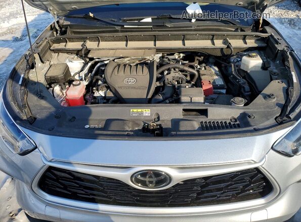 5TDKDRAH2PS500433 2023 TOYOTA HIGHLANDER Silver Widok komory silnika