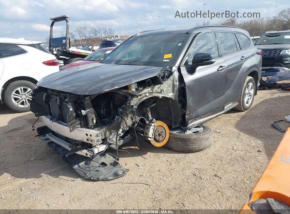 5TDKDRBH0SS585666 2025 TOYOTA HIGHLANDER Серый Передняя левая четверть