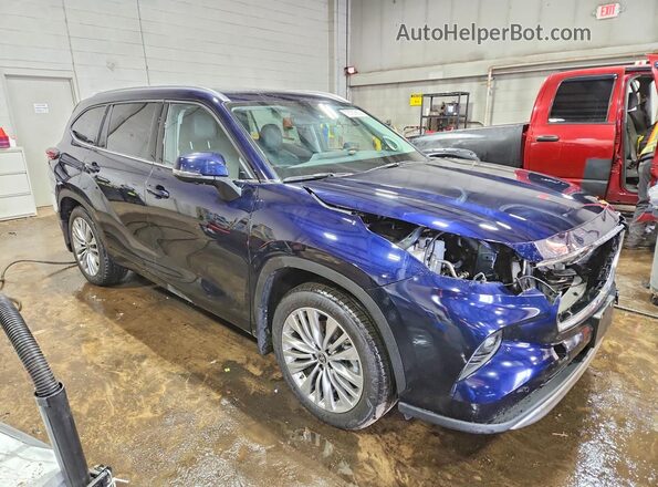 5TDKDRBH2SS582624 2025 TOYOTA HIGHLANDER Синий Передняя правая четверть