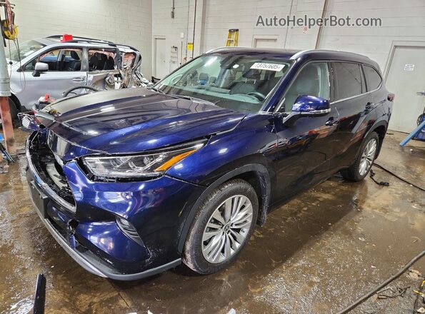 5TDKDRBH2SS582624 2025 TOYOTA HIGHLANDER Синий Передняя левая четверть
