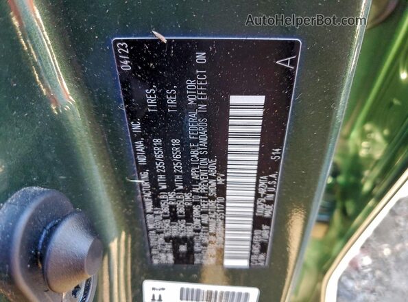 5TDKDRBH4PS511710 2023 TOYOTA HIGHLANDER Зеленый Вид наклейки с VIN-кодом