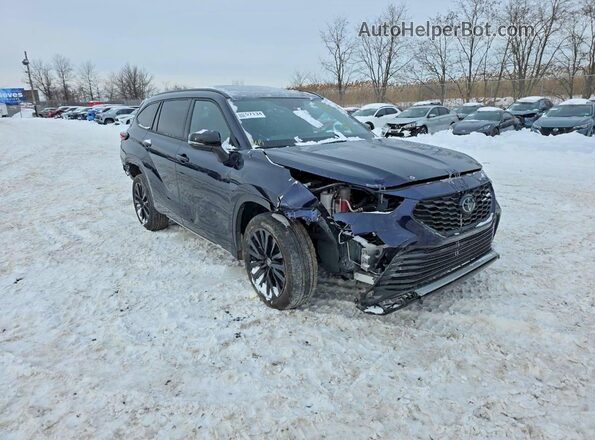 5TDKDRBH4SS576453 2025 TOYOTA HIGHLANDER Синий Задняя правая четверть