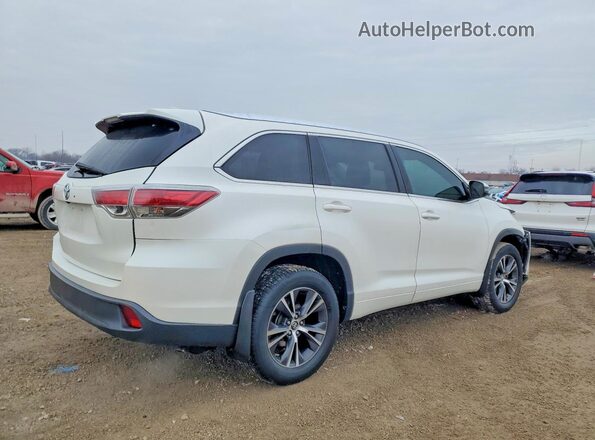 5TDKKRFH1GS163851 2016 TOYOTA LE Белый Задняя правая четверть