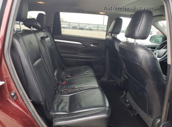 5TDKKRFH7GS158251 2016 TOYOTA HIGHLANDER Бордовый Вид задней части салона