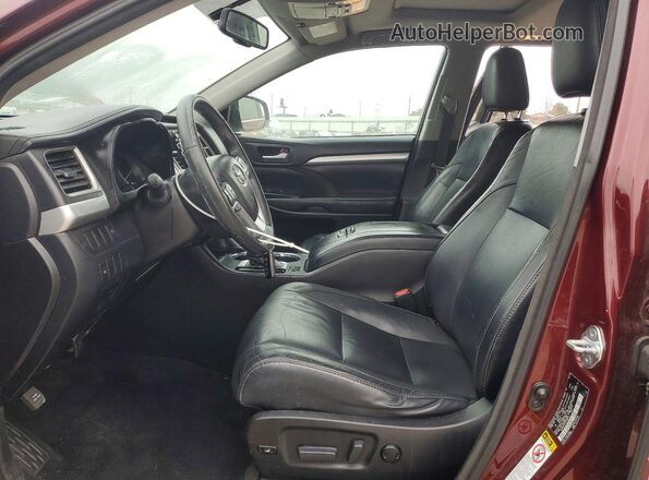 5TDKKRFH7GS158251 2016 TOYOTA HIGHLANDER Бордовый Вид салона спереди