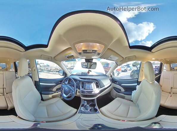 5TDKZRFH9JS269385 2018 TOYOTA HIGHLANDER Белый Панорамный вид салона 360°
