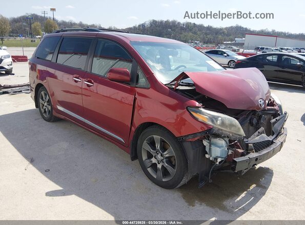 5TDXK3DC3GS744181 2016 TOYOTA SIENNA Red Przód prawy