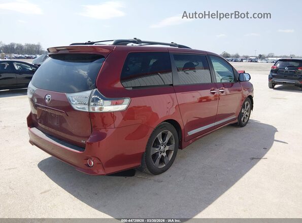5TDXK3DC3GS744181 2016 TOYOTA SIENNA Red Tył prawy