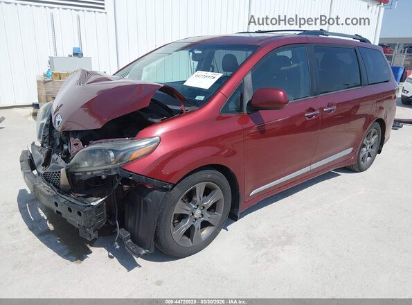 5TDXK3DC3GS744181 2016 TOYOTA SIENNA Red Przód lewy