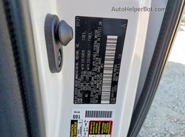 5TDXRKEC0MS015040 2021 TOYOTA SIENNA White სალონის 360-გრადუსიანი ხედი