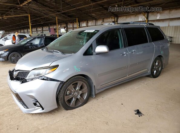5TDXZ3DC9JS957722 2018 TOYOTA SIENNA Серый Передняя левая четверть