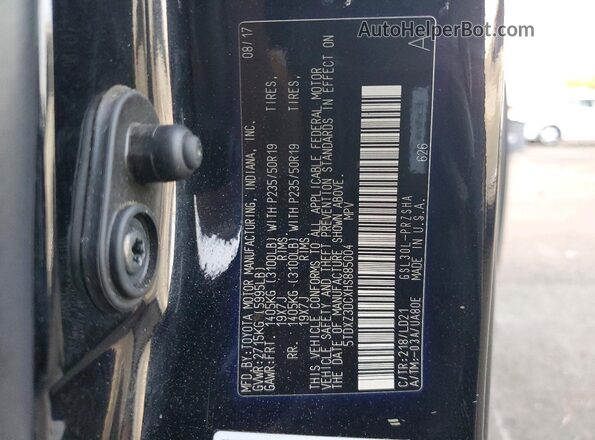 5TDXZ3DCXHS885004 2017 TOYOTA SIENNA Черный Панорамный вид салона 360°